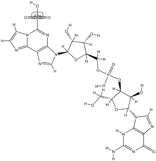 1,N(6)-ethenoadenosine-2-sulfonate guanosine 3'-phosphodiester 结构式