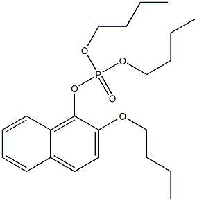 (2-Butoxy-1-naphtyl)dibutyl=phosphate 结构式