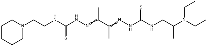 4-[2-(Diethylamino)propyl]-4'-(2-piperidinoethyl)[1,1'-(1,2-dimethyl-1,2-ethanediylidene)bisthiosemicarbazide] 结构式