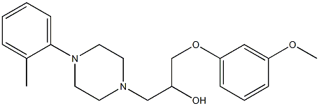 α-[(3-Methoxyphenoxy)methyl]-4-(o-tolyl)-1-piperazineethanol 结构式