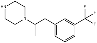 1-(α-Methyl-m-trifluoromethylphenethyl)piperazine 结构式