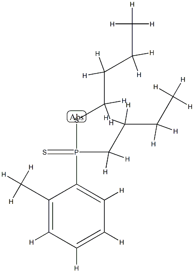 butyl-butylsulfanyl-(2-methylphenyl)-sulfanylidene-phosphorane 结构式