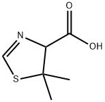 4-Thiazolecarboxylicacid,4,5-dihydro-5,5-dimethyl-(9CI) 结构式