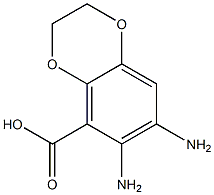 1,4-Benzodioxin-5-carboxylicacid,6,7-diamino-2,3-dihydro-(9CI) 结构式