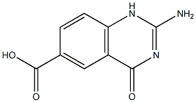 2-氨基-4-氧代-1,4-二氢喹唑啉-6-羧酸 结构式