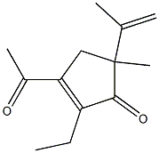 2-Cyclopenten-1-one,3-acetyl-2-ethyl-5-methyl-5-(1-methylethenyl)-(9CI) 结构式