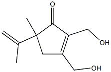 2-Cyclopenten-1-one,2,3-bis(hydroxymethyl)-5-methyl-5-(1-methylethenyl)-(9CI) 结构式