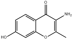 4H-1-Benzopyran-4-one,3-amino-7-hydroxy-2-methyl-(9CI) 结构式