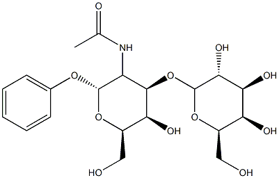 phenyl 2-acetamido-2-deoxy-3-O-beta-D-galactopyranosyl-alpha-D-galactopyranoside 结构式