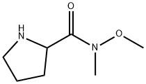 2-Pyrrolidinecarboxamide,N-methoxy-N-methyl-(9CI) 结构式