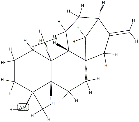 (4R)-19-Norkaur-16-en-4-ol 结构式