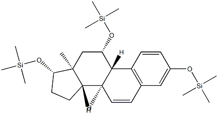 [[Estra-1,3,5(10),6-tetrene-3,11β,17β-triyl]tris(oxy)]tris(trimethylsilane) 结构式