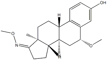 3-Hydroxy-6β-methoxyestra-1,3,5(10)-trien-17-one O-methyl oxime 结构式