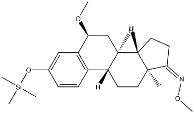 6α-Methoxy-3-[(trimethylsilyl)oxy]estra-1,3,5(10)-trien-17-one O-methyl oxime 结构式