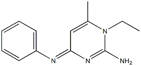 2-Pyrimidinamine,1-ethyl-1,4-dihydro-6-methyl-4-(phenylimino)-(9CI) 结构式