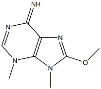 6H-Purin-6-imine,3,9-dihydro-8-methoxy-3,9-dimethyl-(9CI) 结构式