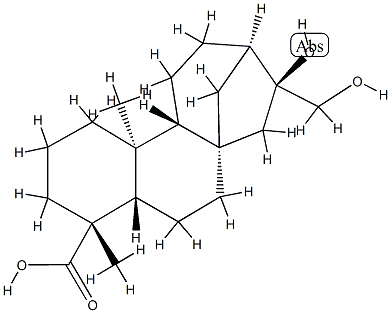 ENT-16Α17-二羟基贝壳杉烷-18-羧酸 结构式