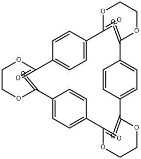 环三(乙二醇对苯二甲酸酯) 结构式