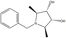 3,4-Pyrrolidinediol, 2,5-dimethyl-1-(phenylmethyl)-, (2R,3R,4S,5S)-rel- (9CI) 结构式
