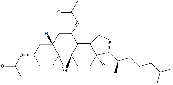 5α-Cholest-8(14)-ene-3β,7β-diol diacetate 结构式