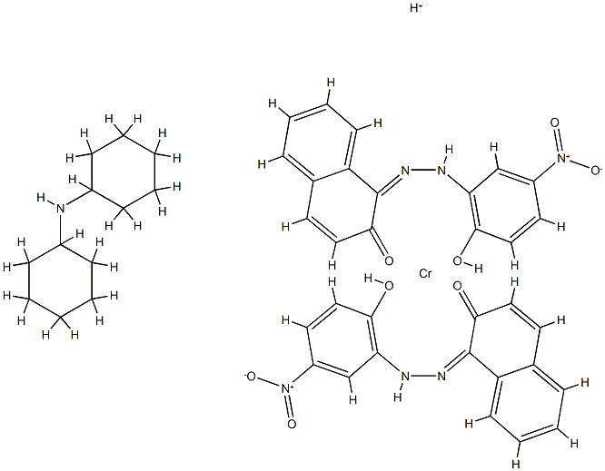 hydrogen bis[1-[(2-hydroxy-5-nitrophenyl)azo]-2-naphtholato(2-)]chromate(1-) , compound with dicyclohexylamine (1:1)