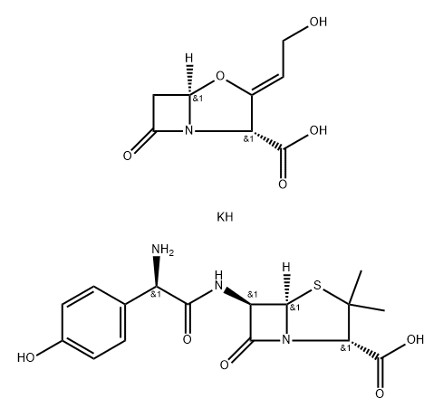 Amoxicillin-Potassium Clavulanate Combination 结构式