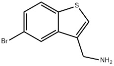 (5-溴-3-苯并[B]噻吩基)甲胺 结构式