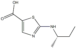 5-Thiazolecarboxylicacid,2-[[(1S)-1-methylpropyl]amino]-(9CI) 结构式