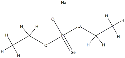 Selenophosphoric acid O,O-diethyl Se-sodium salt 结构式