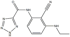 1H-Tetrazole-5-carboxamide,N-[2-cyano-3-(ethylamino)phenyl]-(9CI) 结构式