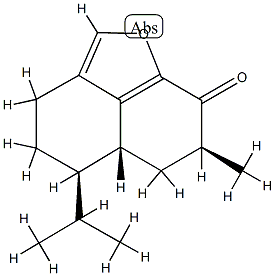 3,4,5,5aα,6,7-Hexahydro-7α-methyl-5α-isopropyl-8H-naphtho[1,8-bc]furan-8-one 结构式