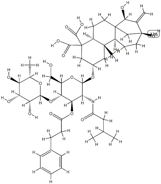 O-rhamnosyl-(1''-4')wedeloside 结构式