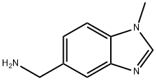 (1-甲基-1H-1,3-苯并咪唑-5-基)甲胺 结构式