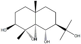 (8aS)-Decahydro-7β-(1-hydroxy-1-methylethyl)-1,4aβ-dimethyl-1α,2β,8α-naphthalenetriol 结构式