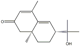 (6R)-6,7,8,8a-Tetrahydro-6-(1-hydroxy-1-methylethyl)-4,8aα-dimethylnaphthalen-2(1H)-one 结构式