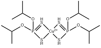 (SP-4-1)-双[O,O-二(1-甲乙基)二硫代磷酸根合-S,S']铜 结构式