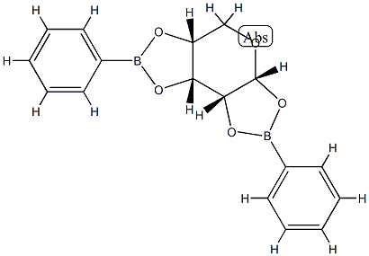 1-O,2-O:3-O,4-O-Bis(phenylboranediyl)-α-D-ribopyranose 结构式