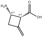 Cyclobutanecarboxylic acid, 2-amino-4-methylene-, (1R,2S)-rel- (9CI) 结构式
