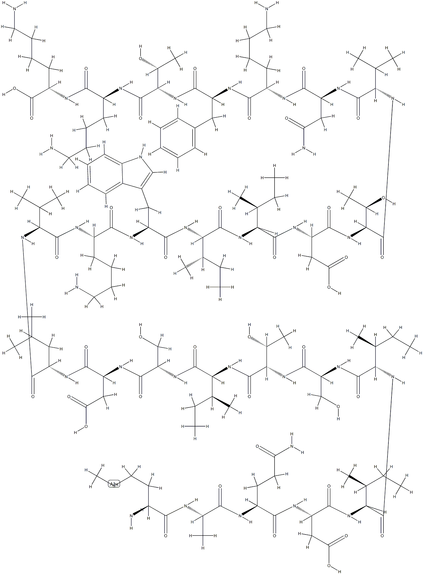 生物活性肽DELTA-HEMOLYSIN 结构式