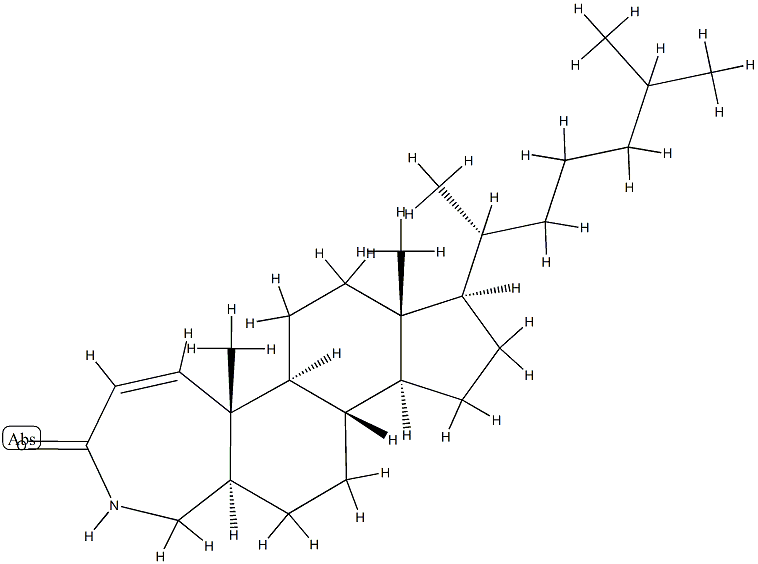 4-Aza-A-homo-5α-cholest-1-en-3-one 结构式