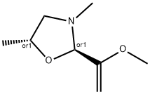 Oxazolidine, 2-(1-methoxyethenyl)-3,5-dimethyl-, (2R,5R)-rel- (9CI) 结构式