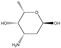 3-氨基-2,3,6-三脱氧-ALPHA-L-来苏-吡喃己糖 结构式