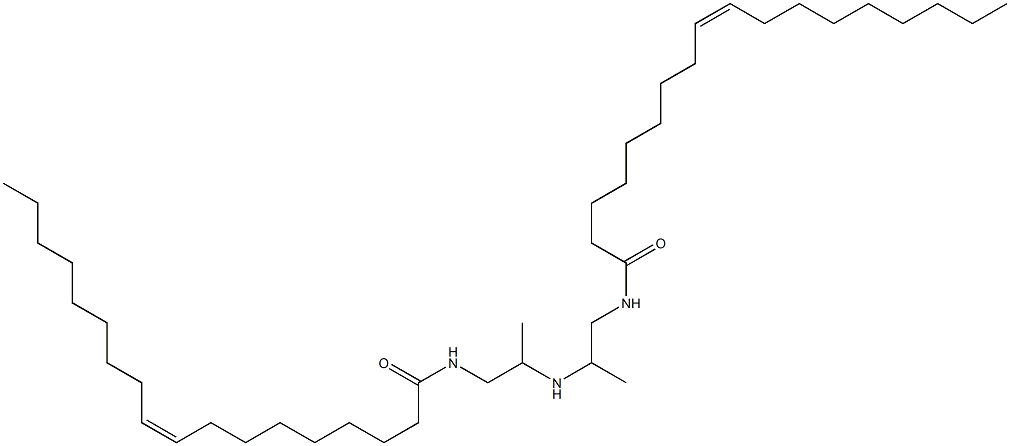 N-(2-氨基甲基乙基)-1,2-丙二胺二油酸酰胺 结构式