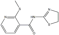 3-Pyridinecarboxamide,N-(4,5-dihydro-2-thiazolyl)-2-(methylthio)-(9CI) 结构式