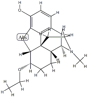 4,5α-Epoxy-6α-ethoxy-17-methylmorphinan-3-ol 结构式