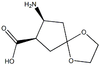 1,4-Dioxaspiro[4.4]nonane-7-carboxylicacid,8-amino-,(7R,8S)-rel-(9CI) 结构式