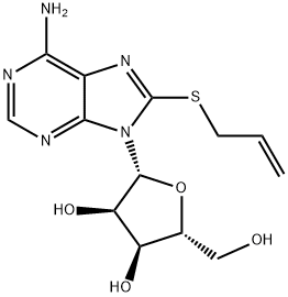 8-烯丙基硫基腺苷 结构式