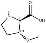 D-Proline, 3-(methylthio)-, (3R)-rel- (9CI) 结构式