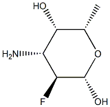 beta-L-Galactopyranose, 3-amino-2,3,6-trideoxy-2-fluoro- (9CI) 结构式