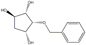 1,2,4-Cyclopentanetriol, 3-(phenylmethoxy)-, (1R,2S,3R,4R)-rel- (9CI) 结构式